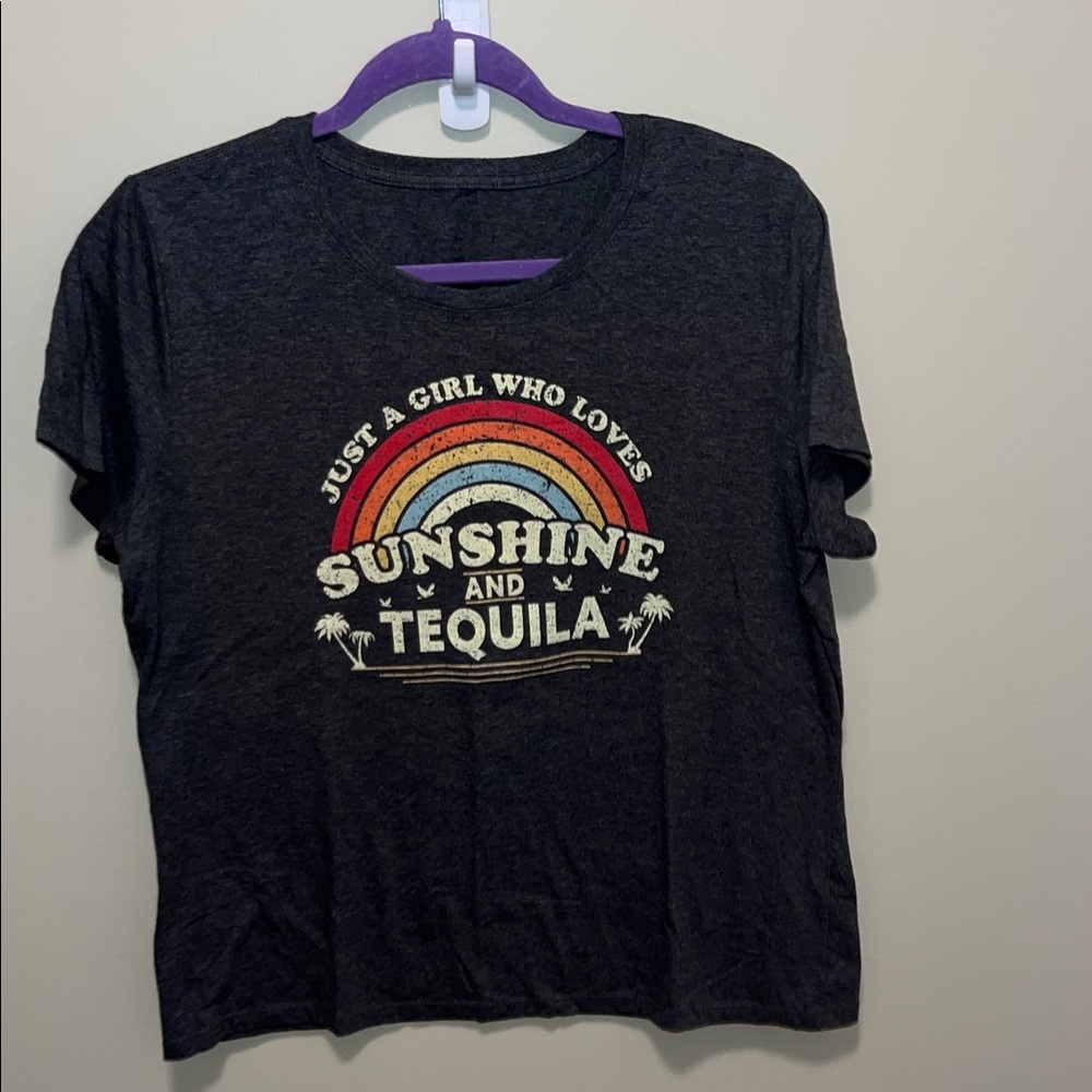 Gildan Kids Tee - Dark Gray with Rainbow Graphic